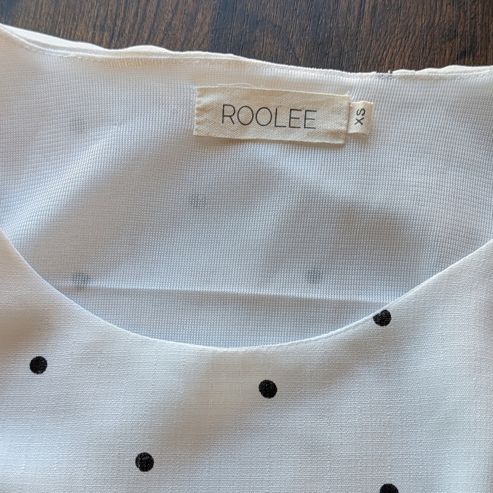 Roolee Polka Dot Dress in White and Black - Picture 3 of 3